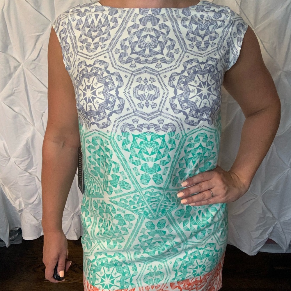 Multicolored shift dress
